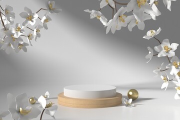 Abstract minimal scene, design for cosmetic or product display podium 3d render.
