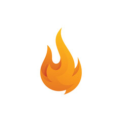 Modern Gradient Fire Flame Vector Logo Icon