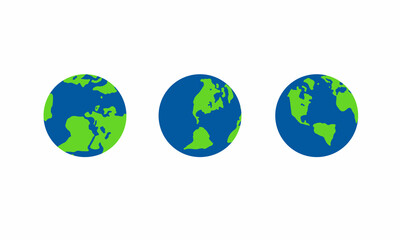 Set Of Globe Vectors.