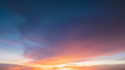 sunset in the sky