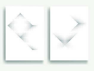 Modern minimal posters .Linear halftone dots Design .elements for your design. vector illustration