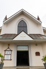 St. Paul's Anglican Cathedral front view, Victoria, Mahe Island, Seychelles.