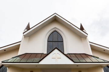 St. Paul's Anglican Cathedral front view, Victoria, Mahe Island, Seychelles.