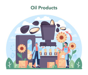 Oil extraction or production industry. Vegatable oil: cocoa, olive