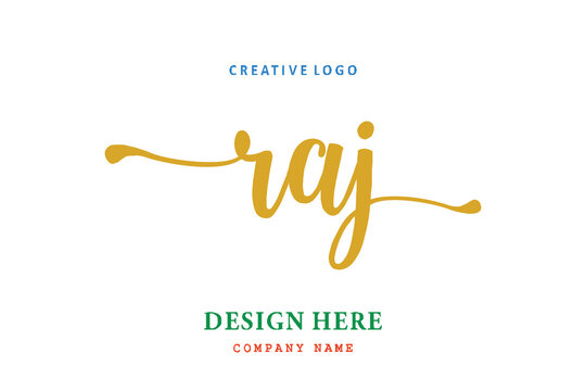 RAJ lettering logo is simple, easy to understand and authoritative