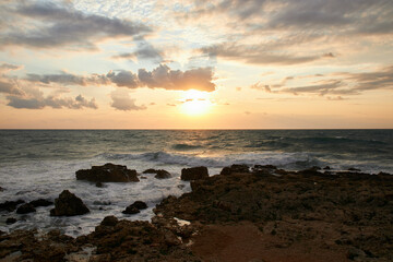 sunset over the sea