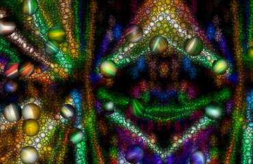 background image with 3d colorful spheres 