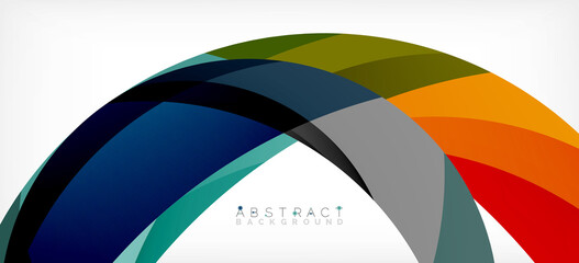 Color circle shapes, minimal geometric background. Trendy dynamic composition. Vector Illustration For Wallpaper, Banner, Background, Landing Page