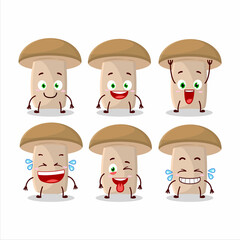 Cartoon character of honey fungus with smile expression