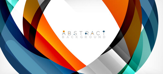 Color circle shapes, minimal geometric background. Trendy dynamic composition. Vector Illustration For Wallpaper, Banner, Background, Landing Page