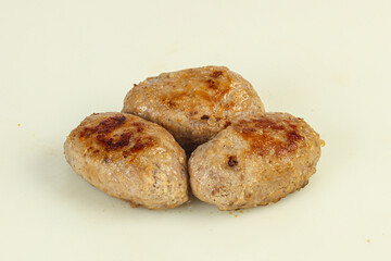 Homemade roasted cutlet minced meat