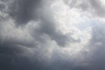 bright cumulus cloud and sunshine
