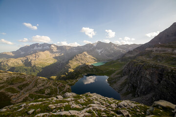 Fototapeta na wymiar Panoramic view of Gran Paradiso Park, Aosta, Italy