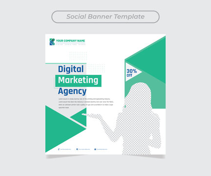 Business banners template, Promotion in social media banner, slider, blogs, web, cover, header. Vector Illustration