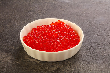 Luxury delicous red salmon caviar