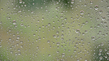 Summer Torrential Rain, Raining, Rain Drops on Window, Hailstone Stormy, Rainy Day, Hail, Ice Storm on Glass, Sad Weather