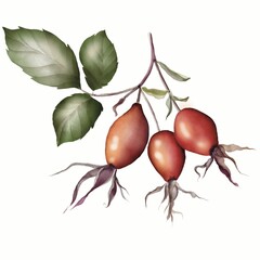rose hip bunch of radishes 