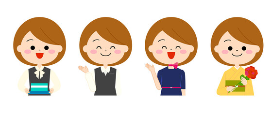 動きのある色々な職業