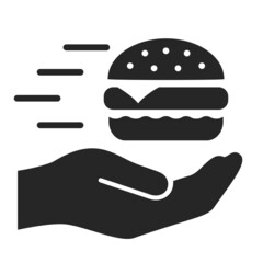 Burger vector icon, fast food logo