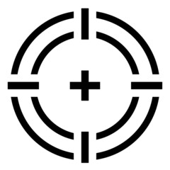 Rifle shooting target icon