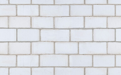 Obraz premium White brick wall seamless texture. White concrete wall texture background.