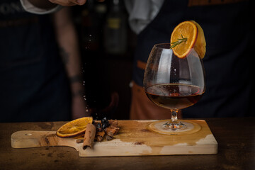 smoked cinnamon whiskey cocktail