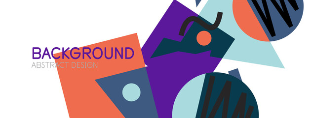 Abstract background with blocks, lines, geometric shapes. Techno or business concept for wallpaper, banner, background, landing page