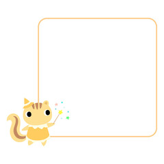 ハロウィンのリス　フレーム付