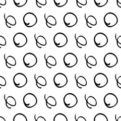 Seamless pattern with sketch circles shape