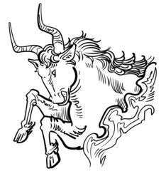 Fototapeta premium 黄道十二星座-おうし座