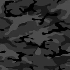 Fotobehang Camouflage Camouflage naadloos patroon van vlekken. Militaire textuur. Print op stof en kleding. Vector