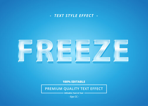 FREEZE EDITABLE TEXT STYLE EFFECT