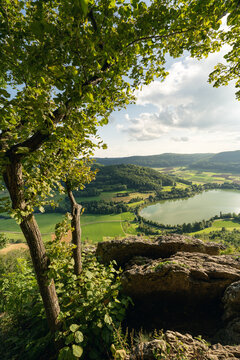 Blick auf den Happurger See in der Hersbrucker Schweiz