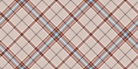 fabric repeatable diagonal texture brown and blue checkered stipes on beige for plaid, gingham, tablecloths, shirts, tartan, clothes, dresses, bedding, blankets, costume, tweed