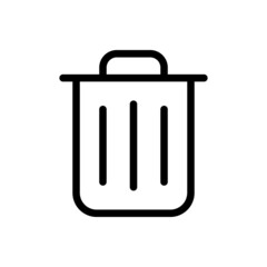 Trash can icon vector. rubbish illustration sign. basket symbol. garbage logo.

