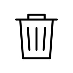 Trash can icon vector. rubbish illustration sign. basket symbol. garbage logo.
