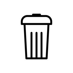 Trash can icon vector. rubbish illustration sign. basket symbol. garbage logo.
