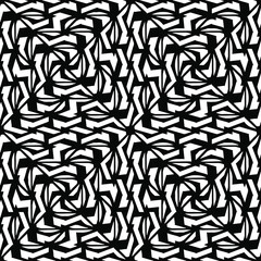 Seamless vector pattern in geometric ornamental style for wallpapers and backgrounds. Black ornament.
