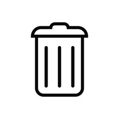 Trash can icon vector. rubbish illustration sign. basket symbol. garbage logo.
