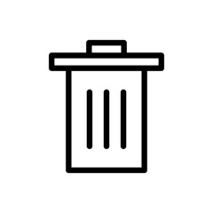Trash can icon vector. rubbish illustration sign. basket symbol. garbage logo.
