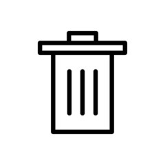 Trash can icon vector. rubbish illustration sign. basket symbol. garbage logo.
