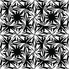 Seamless vector pattern in geometric ornamental style for wallpapers and backgrounds. Black ornament.