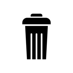 Trash can icon vector. rubbish illustration sign. basket symbol. garbage logo.
