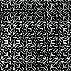 Seamless vector pattern in geometric ornamental style  for wallpapers and backgrounds. Black  ornament.