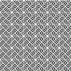 Fototapeta premium Seamless vector pattern in geometric ornamental style for wallpapers and backgrounds. Black ornament.