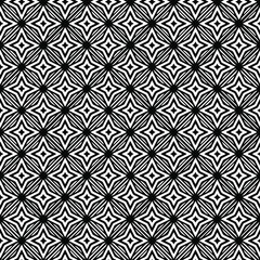 Seamless vector pattern in geometric ornamental style  for wallpapers and backgrounds. Black  ornament.