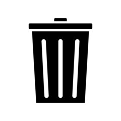 Trash can icon vector. rubbish illustration sign. basket symbol. garbage logo.
