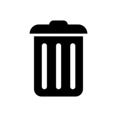 Trash can icon vector. rubbish illustration sign. basket symbol. garbage logo.
