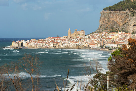 Italy. Sicily, Cefalu. View of the city of Cefalu. Views of Sicily.