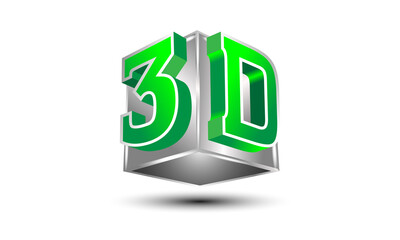 3D three-dimensional cube